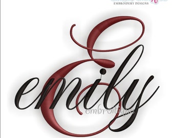 Emily Monogram Set - Small- Machine Embroidery Font Alphabet Letters -BX files included- Instant Download embroidery design