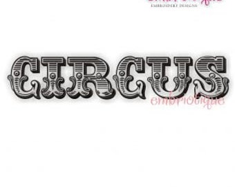 Circus Monogram Font- BX files included - Instant Download - .5", 1", 1.5", 2", & 3