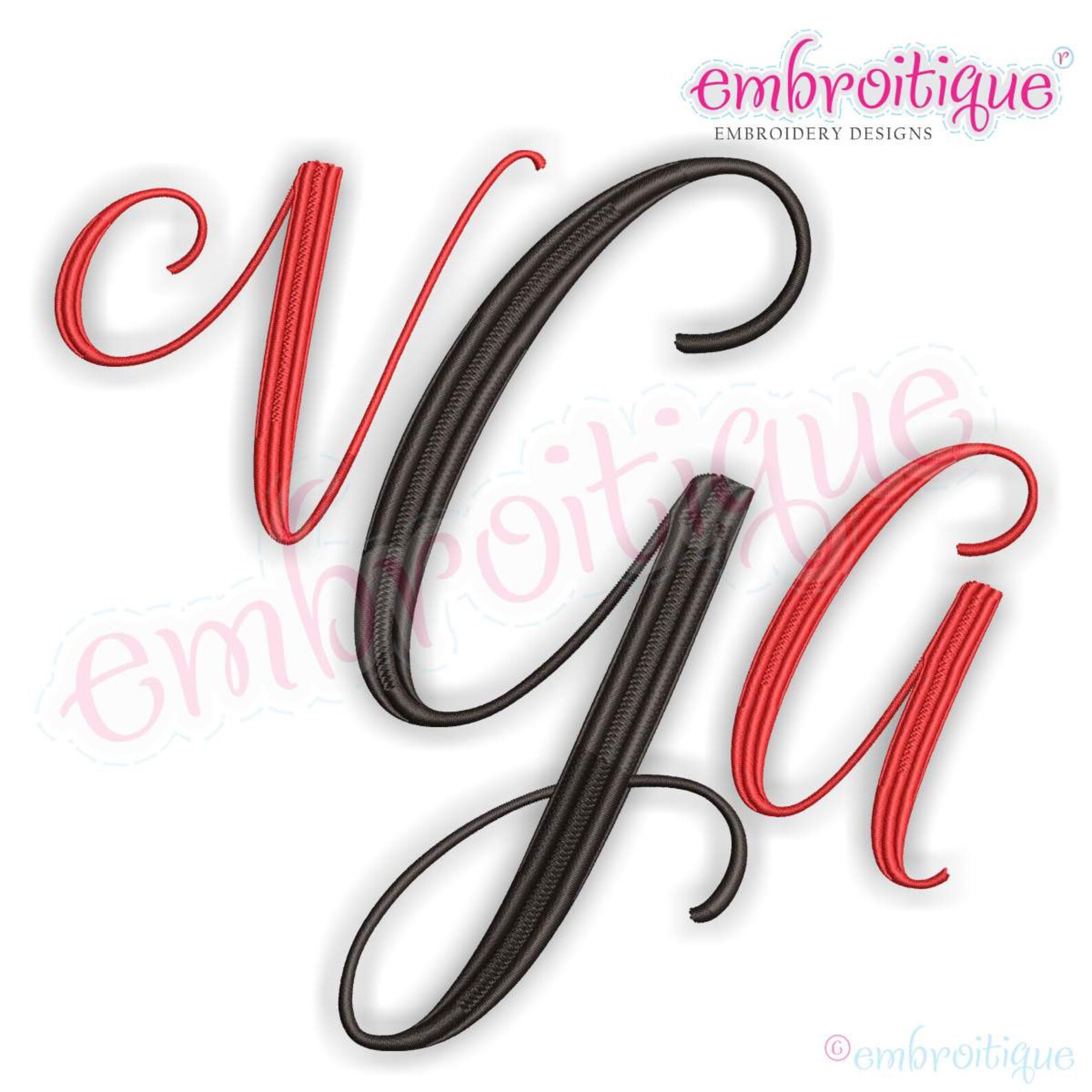 Victoria Script Monogram Font - Small - BX Files Included- Instant ...