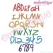 Kinder Writing Kids Font Machine Embroidery Font Alphabet Letters ...
