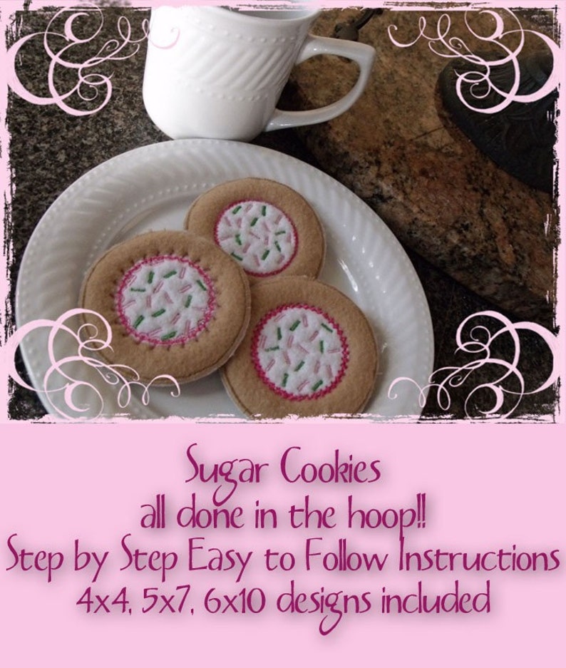 ITH Sugar Cookies Instant Email Delivery Download Machine embroidery design image 2