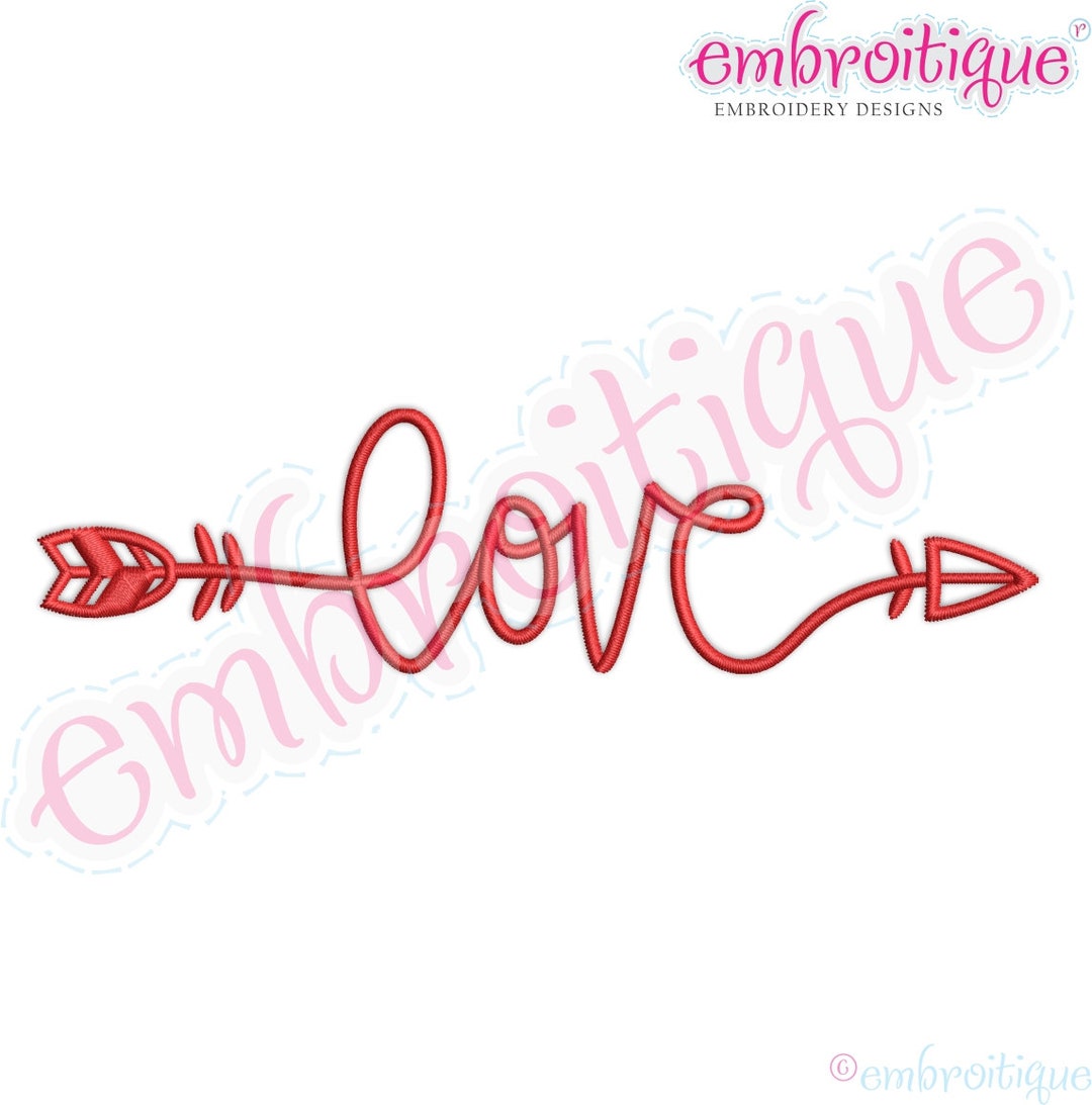 Love in Script With Arrow - Love Velentines- Wedding, Valentines, Love ...
