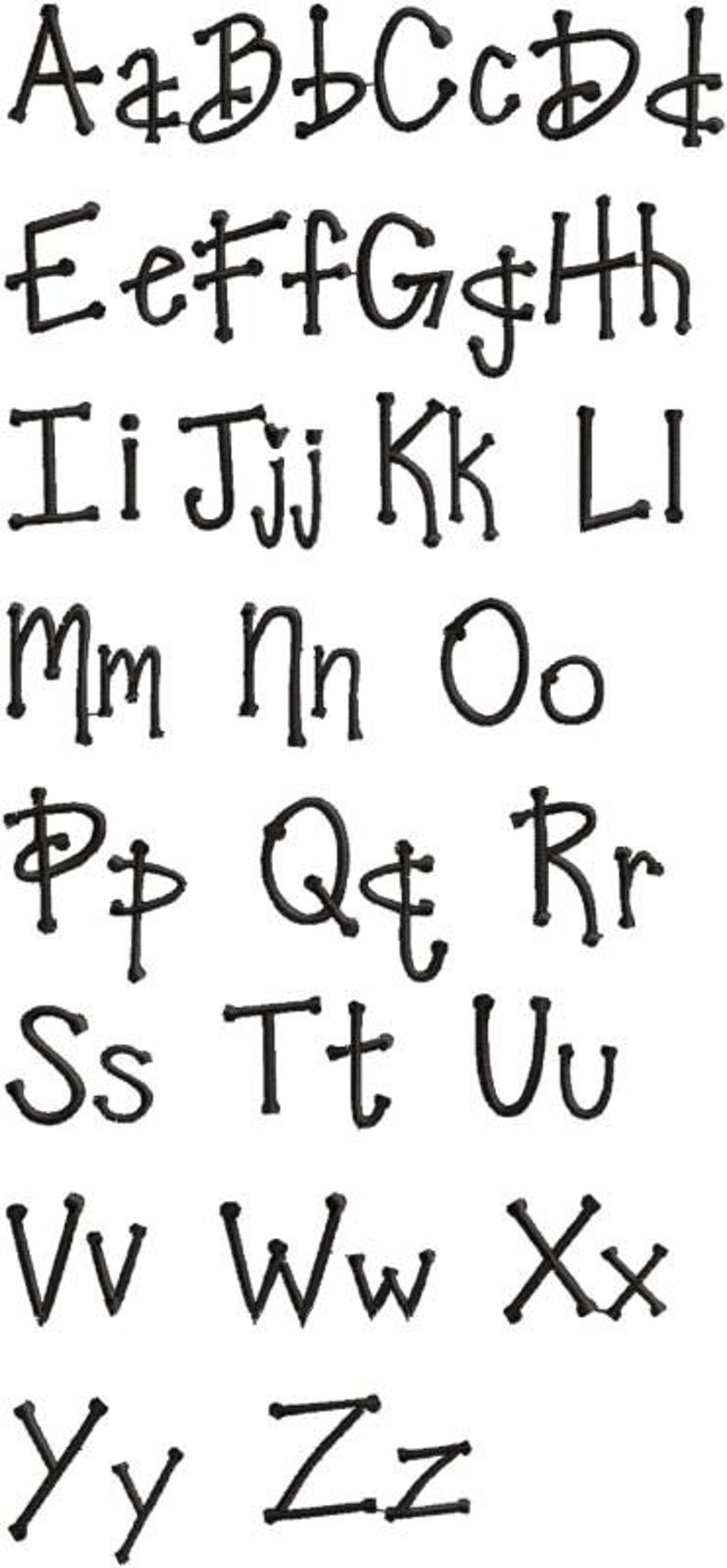 Dawson Monogram Set- Machine Embroidery Font Alphabet Letters - Instant ...