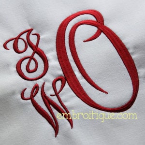 Oakley Fancy Vine Script Monogram Set 4, 5 & 6 Machine Embroidery Font Alphabet Letters Embroitique Instant Download afbeelding 1