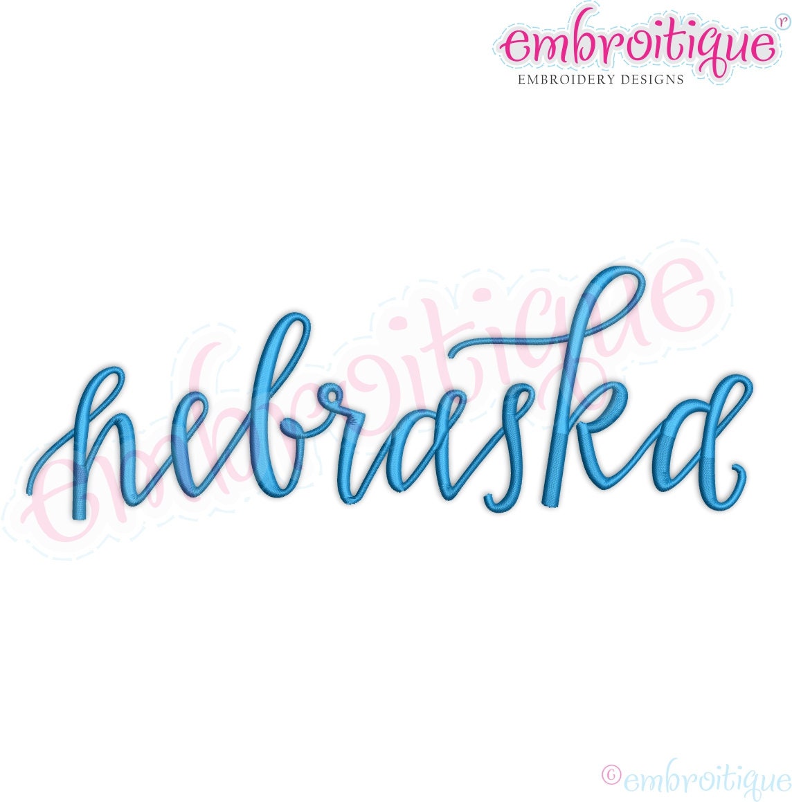 Nebraska Cursive Script Nebraska Script 1 USA United States - Instant Download Machine ...