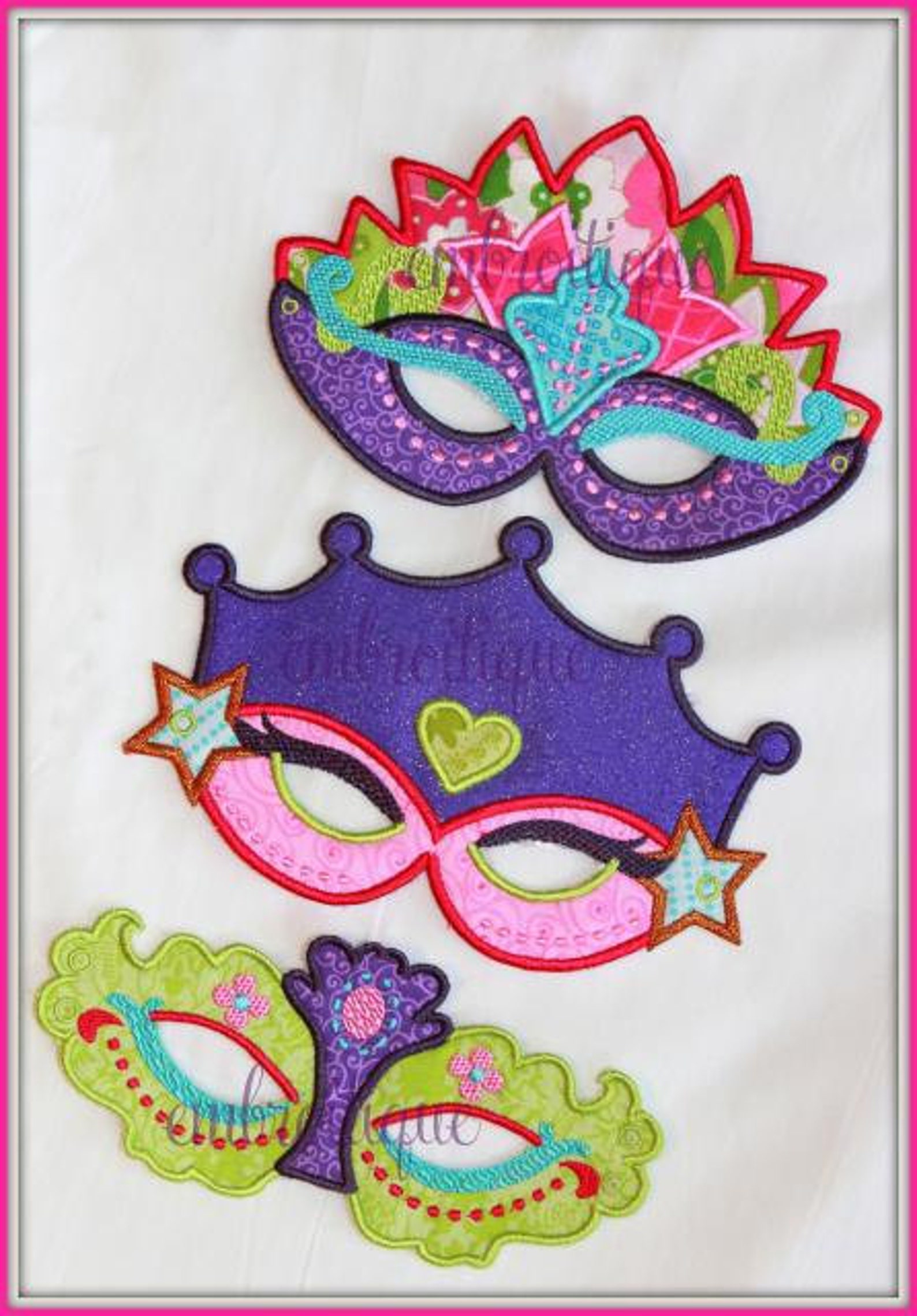 Princess Mask Design Princess Mask Set - Halloween - Mardi Gras - in the Hoop - Instant ...