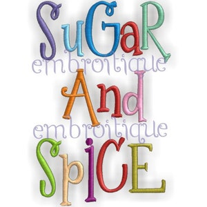 Sugar and Spice Whimsical Curly Monogram Set- BX files included - Instant Download