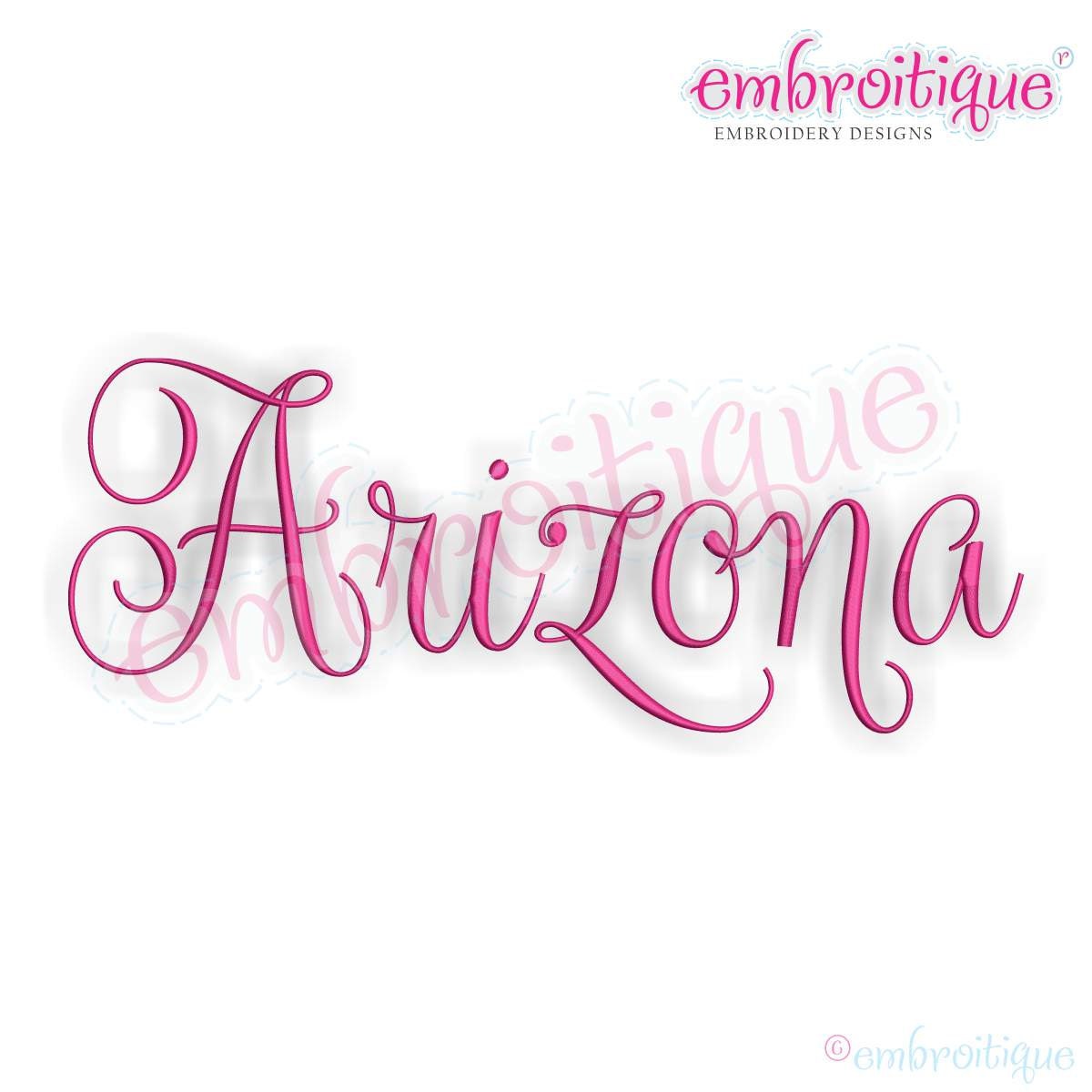Arizona Fancy Calligraphy Script 3- Instant Download Machine Embroidery ...