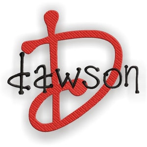 Dawson Monogram Set Machine Embroidery Font Alphabet Letters Instant Email Delivery Download Machine embroidery design image 1