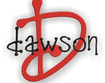 Dawson Monogram Set- Machine Embroidery Font Alphabet Letters  - Instant Email Delivery Download Machine embroidery design
