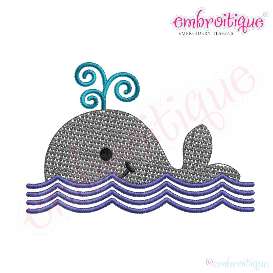 Baby Whale - Instant Email Delivery Download Machine Embroidery Design ...