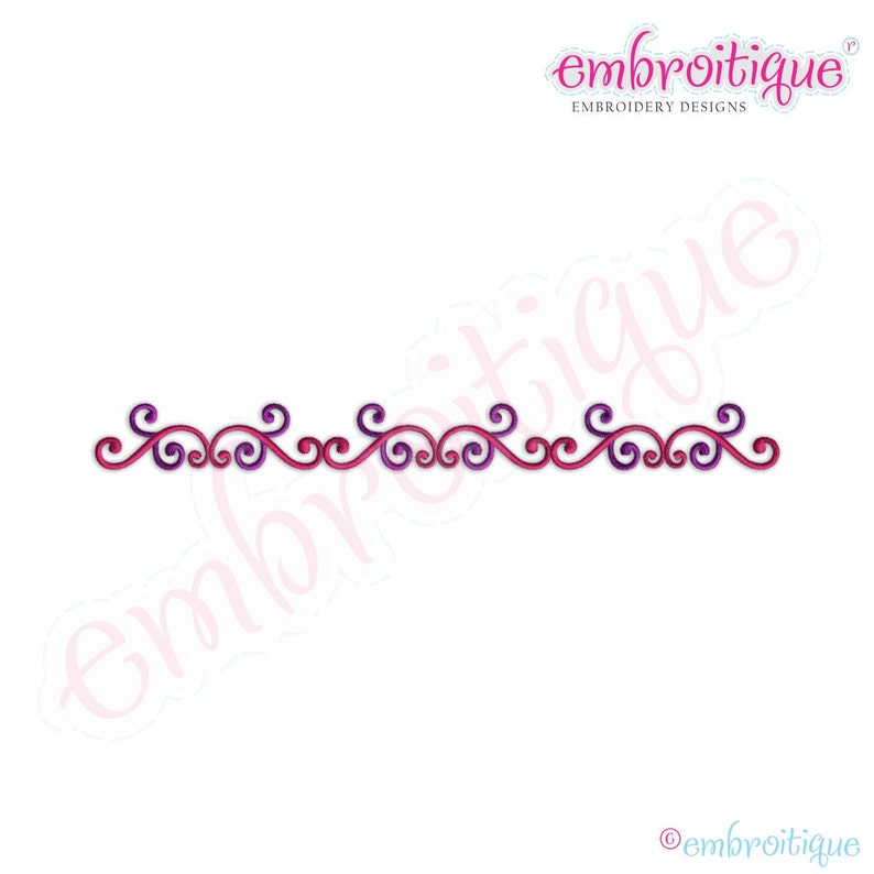 Cooke Border Triple Instant Email Delivery Download Machine embroidery design image 1