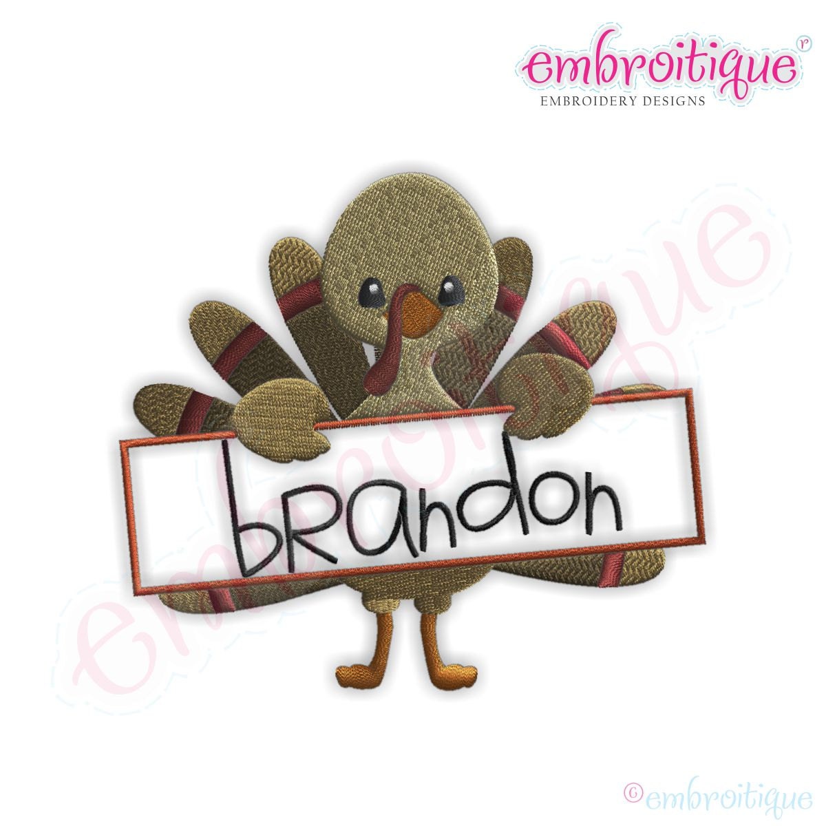 Thanksgiving Turkey Name Frame Filled Instant Email Delivery | Etsy