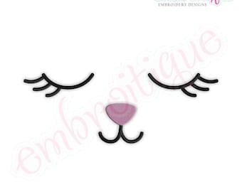 Posh and Proper - Bunny Face 2 Embroidery Design- Instant Email Delivery Download Machine embroidery design
