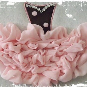 Shabby Sweet Ruched Tutu Applique- Instant Download -Digital Machine Embroidery Design
