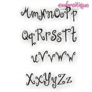 Princess Anna Monogram Font Set Machine Embroidery Font Alphabet ...