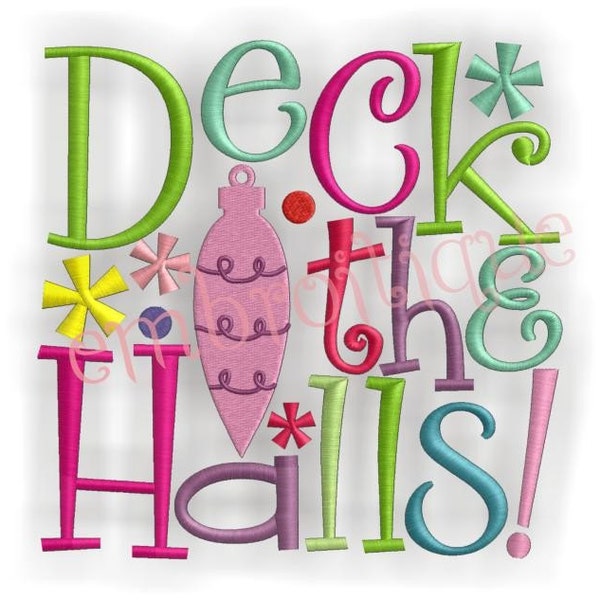 Deck the Halls-Instant Download -Digital Machine Embroidery Design