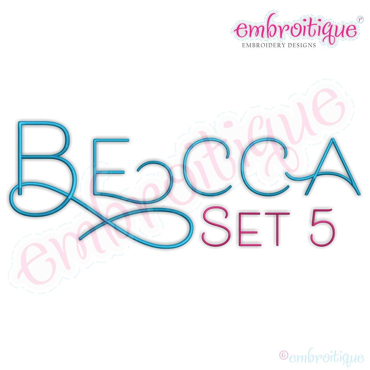 Becca Set 5 - Exclusive Monogram Alphabet Font - Instant Download ...
