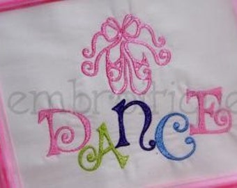 Ballet Shoes and Dance Set - 9 Files Included  design for machine embroidery- Instant Email Delivery Download