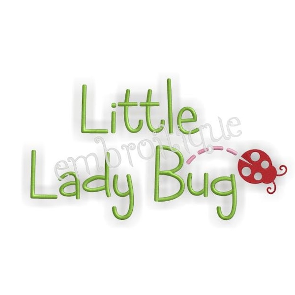 Little Lady Bug Spring - Instant Email Delivery Download Machine embroidery design