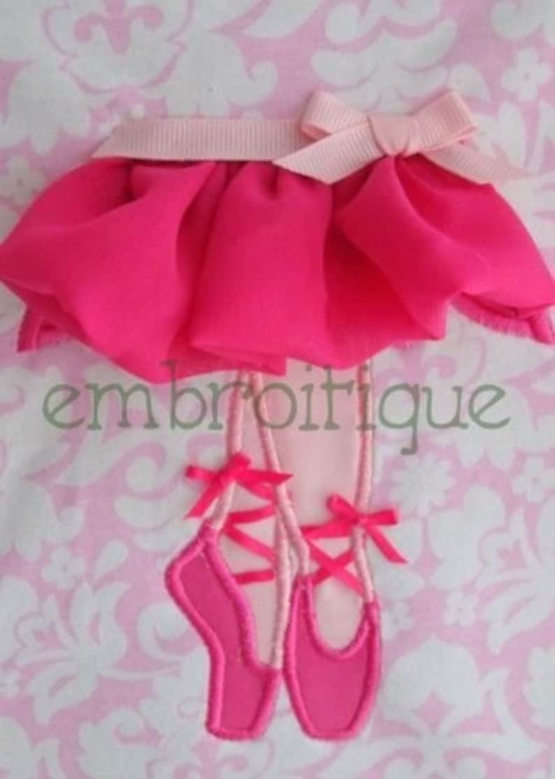 Ballerina Feet Dance Shabby Sweet Instant Email Delivery Download Machine embroidery design image 1