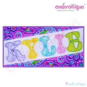 Kylie Applique Monogram Set - 2&quot; & 3&quot;- - Machine Embroidery Font Alphabet Letters  - Instant Email Delivery Download design