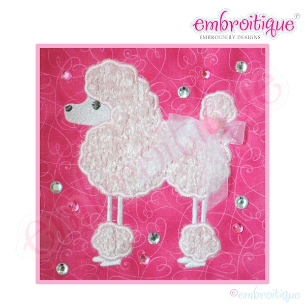 Poodle Applique - Etsy
