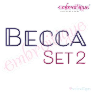 Becca Set 2 - Exclusive Engraved Monogram Alphabet Font - Instant ...