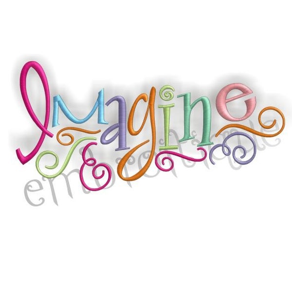 Imagine Embroidery Design- Instant Email Delivery Download Machine embroidery design