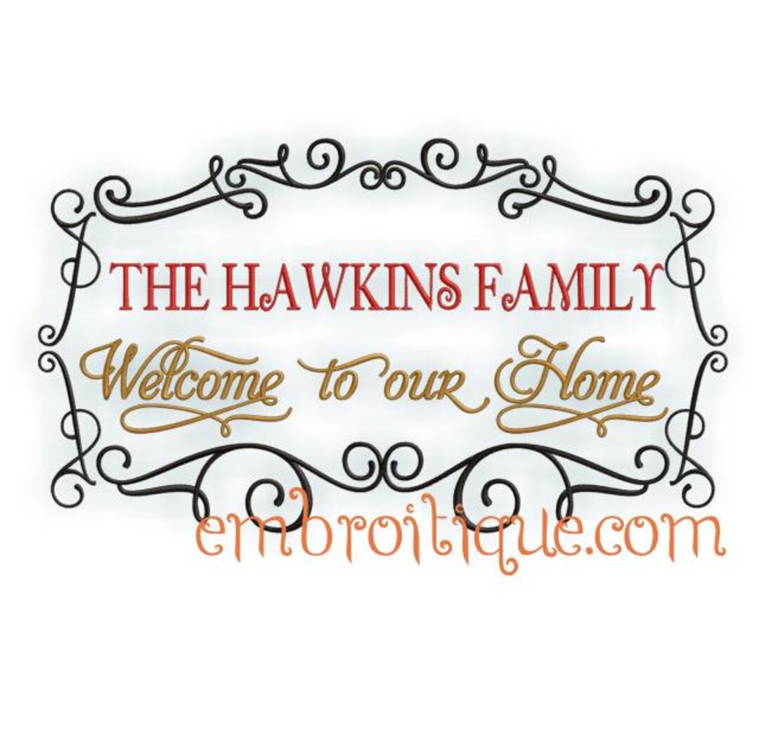 Hawkins Frame Template.pdf Hawkins Frame - Welcome to Our Home - 2 Versions - 6 Designs- Instant ...