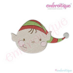Elf Face Filled- Instant Download -Digital Machine Embroidery Design