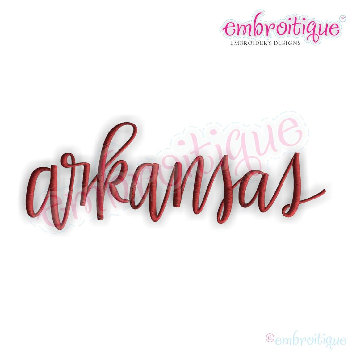 Arkansas Script 2- Instant Download -digital Machine Embroidery Design ...