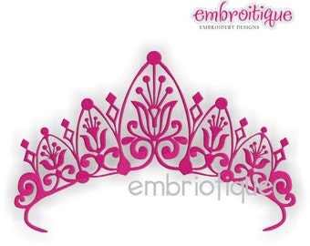 Royal Crown Princess Tiara- Instant Download -Digital Machine Embroidery Design