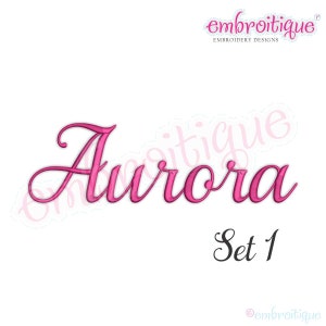 Aurora Set 1 Monogram Font  - BX files included- Instant Download Machine embroidery design