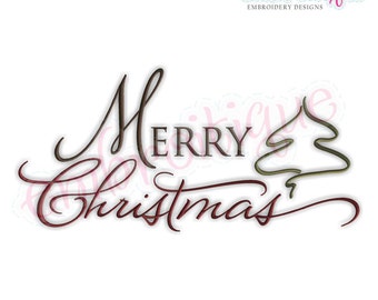 Merry Christmas Script Classy - Instant Email Delivery Download Machine embroidery design