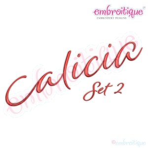 Alicia Calligraphy Monogram Set 2 - Embroitique Exclusive - Interchangeable Machine Embroidery Font - Instant download Alphabet