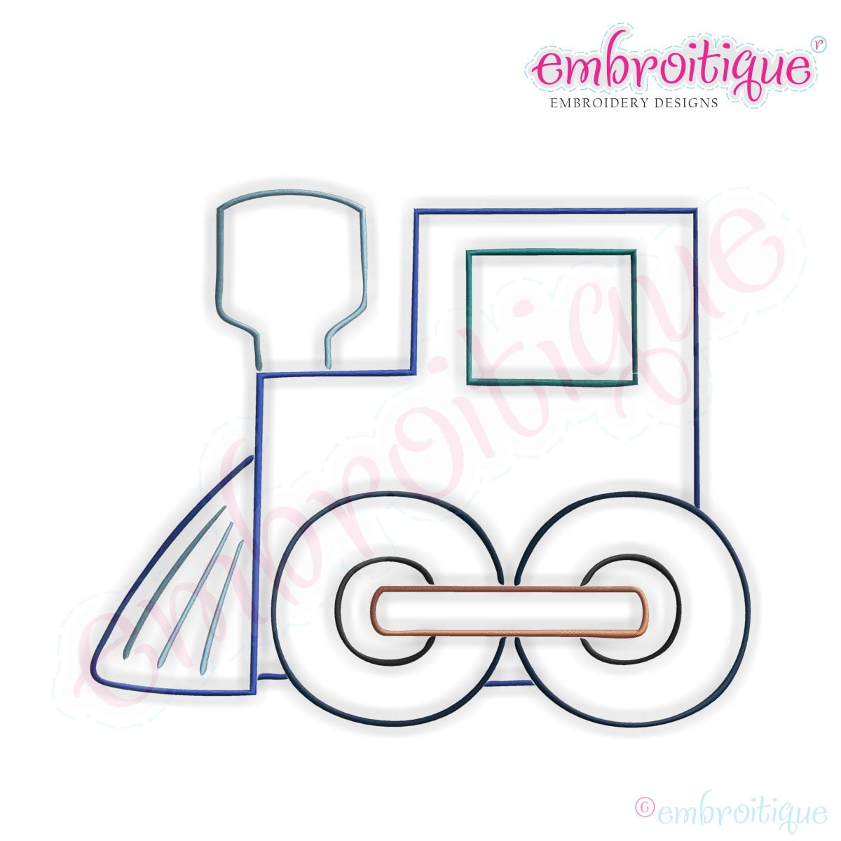 Simple Christmas Train Embroidery Design Small Instant - Etsy