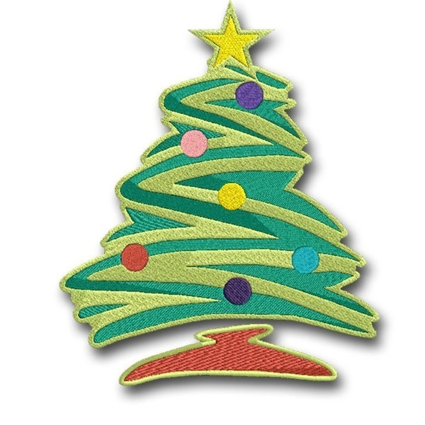 Whimsical Christmas Tree 3- Instant Email Delivery Download Machine embroidery design