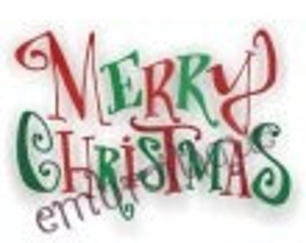 Merry Christmas - Instant Email Delivery Download Machine embroidery design