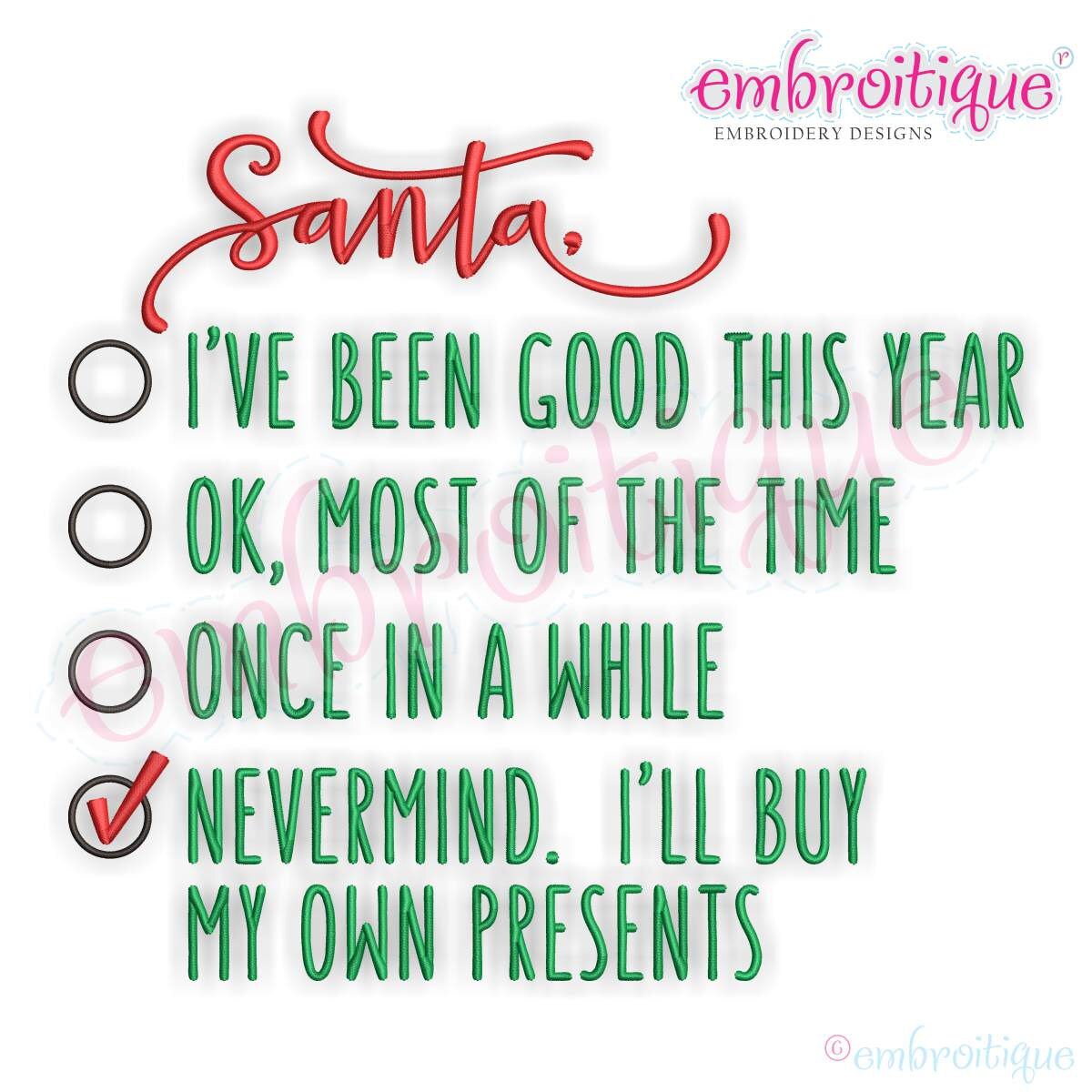 Funny Christmas Lists To Santa 