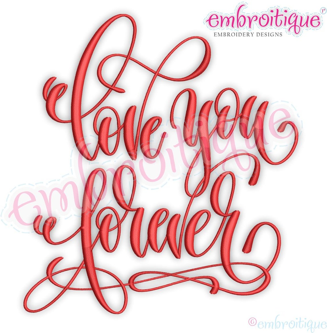 Love You Forever Hand Lettered Calligraphy Script Curly Swash Wedding ...