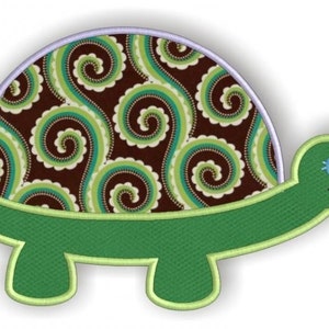 Springtime Birds and Trees - Tiny Turtle Applique - Cutle Summer Design for boys and girls  Instant Download Machine embroidery design