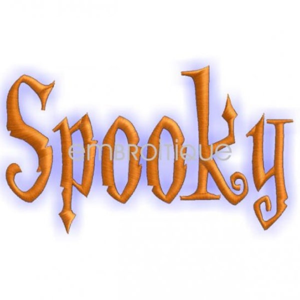 Halloween Spooky Monogram Font Set- Machine Embroidery Font Alphabet Letters  - Instant Download Machine design