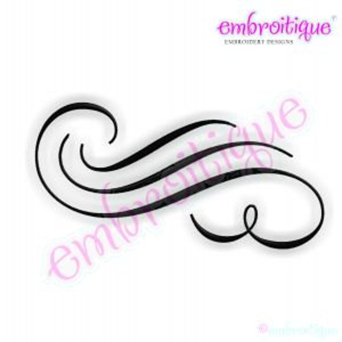 Curlicued Flourish 3 Beautiful Curly Swirly Calligraphy Accent Embellishment to ...