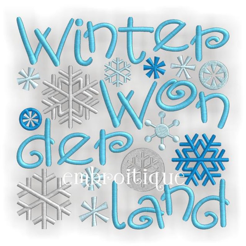 Winter Wonderland Holiday Season Snowflake Block Instant Etsy