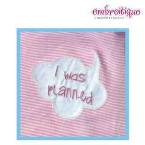 I Was Planned and I Was a Surprise Baby Twin Raw Edge Set- Instant Email Delivery Download 