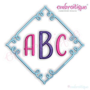 Square Font Frame 1 -Instant Download Machine Embroidery Design