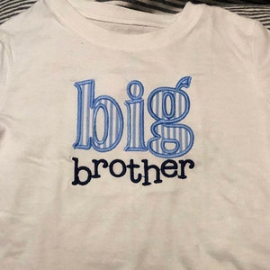 Big Brother Sibling Applique Instant Download Machine embroidery design image 2