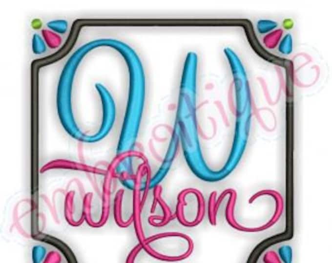 Wilson Monogram Font Frame Instant Email Delivery Download - Etsy