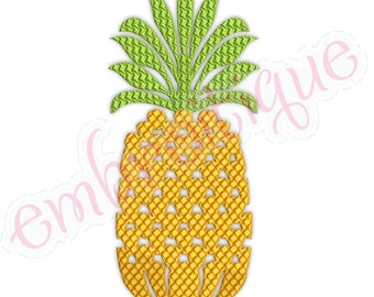 Pineapple Patterned Fruit - Welcome - Fill Stitch Instant Download Machine Embroidery Design File